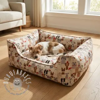 Tessuto decorativo Linenlook Dog Dress Up