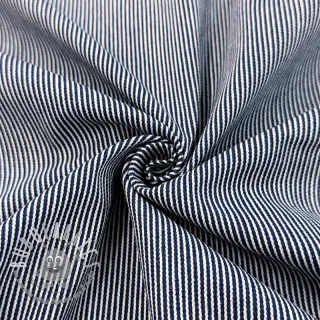 JEANS DENIM 8.5 OZ Small stripe dark blue