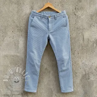 JEANS DENIM 8.5 OZ Small stripe light blue