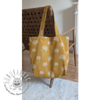 Tessuto decorativo Linenlook Elegant dandelion golden yellow