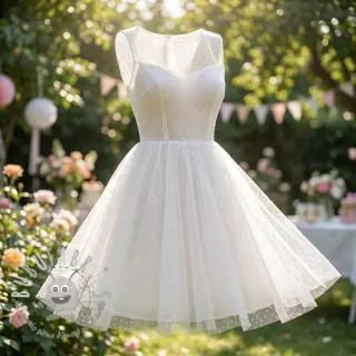 Tulle per TUTU DOTS white