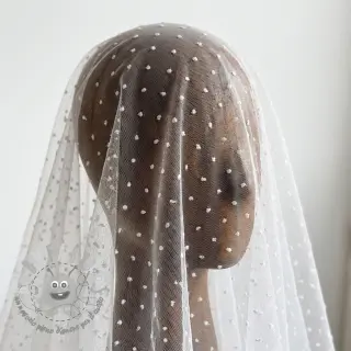 Tulle per TUTU DOTS white