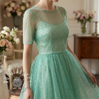 Tulle per TUTU DOTS mint