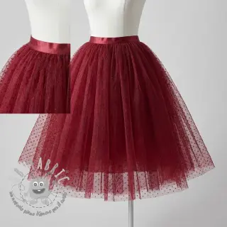 Tulle per TUTU DOTS bordeaux