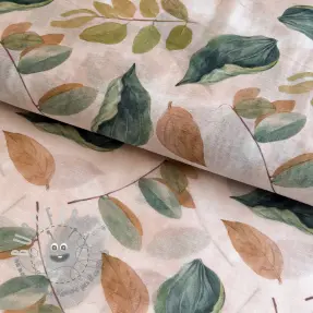 Lyocell con lino e seta Retro Flowers design A