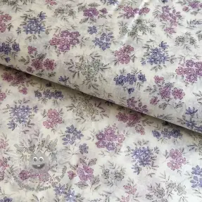 Lyocell con lino e seta Retro Flowers design C
