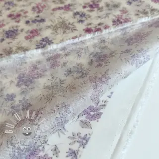 Lyocell con lino e seta Retro Flowers design C