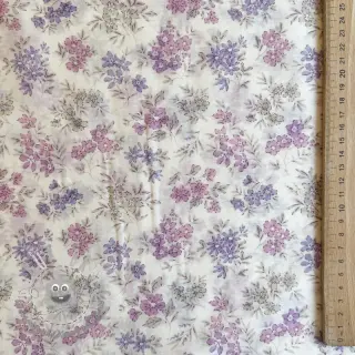 Lyocell con lino e seta Retro Flowers design C
