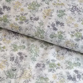 Lyocell con lino e seta Retro Flowers design D