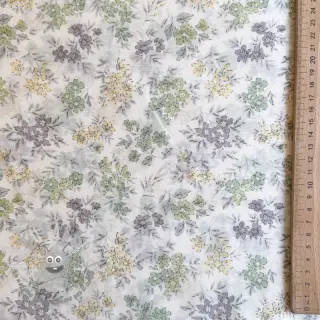 Lyocell con lino e seta Retro Flowers design D