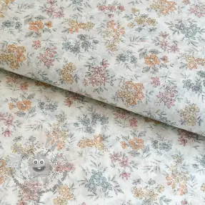 Lyocell con lino e seta Retro Flowers design E