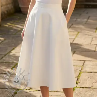 Tessuto di cotone TWILL Mango off white