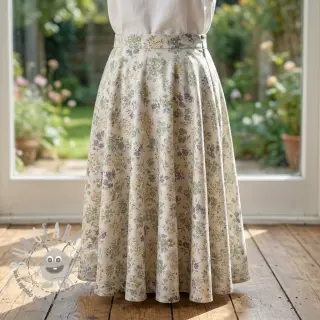 Lyocell con lino e seta Retro Flowers design D