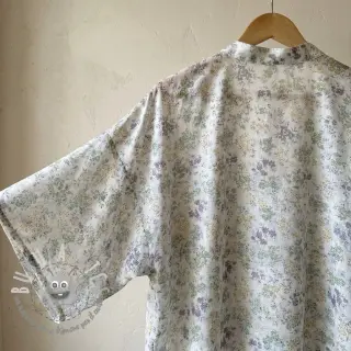 Lyocell con lino e seta Retro Flowers design D