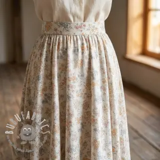 Lyocell con lino e seta Retro Flowers design E