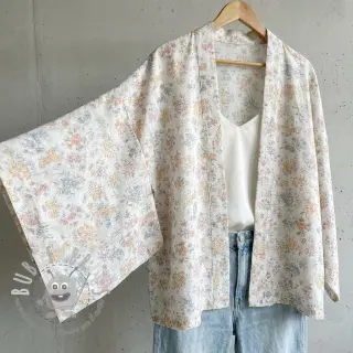 Lyocell con lino e seta Retro Flowers design E