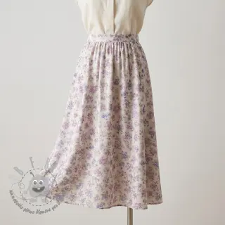Lyocell con lino e seta Retro Flowers design C