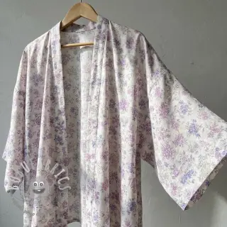 Lyocell con lino e seta Retro Flowers design C