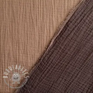Mussola/Doppia garza DOUBLE FACE mocha