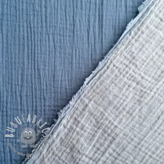 Mussola/Doppia garza DOUBLE FACE cloud blue