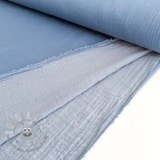 Mussola/Doppia garza DOUBLE FACE cloud blue