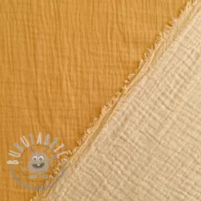 Mussola/Doppia garza DOUBLE FACE old yellow