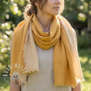 Mussola/Doppia garza DOUBLE FACE old yellow