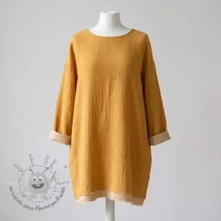 Mussola/Doppia garza DOUBLE FACE old yellow