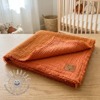 Mussola/Doppia garza DOUBLE FACE brick