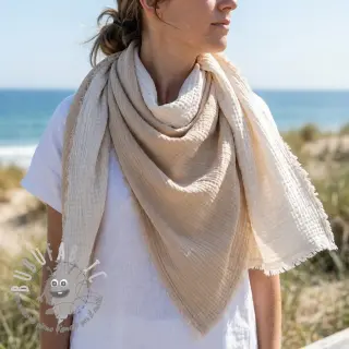 Mussola/Doppia garza DOUBLE FACE sand