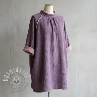 Mussola/Doppia garza DOUBLE FACE lavender