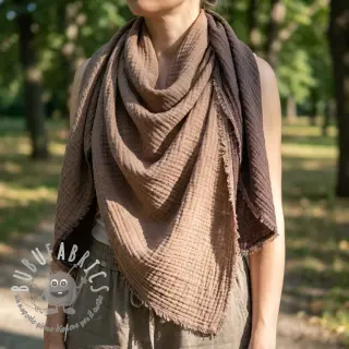 Mussola/Doppia garza DOUBLE FACE mocha