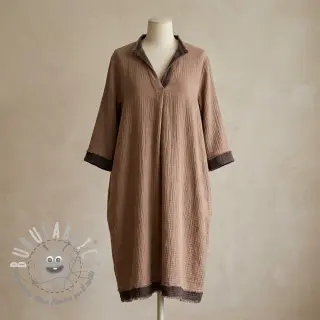 Mussola/Doppia garza DOUBLE FACE mocha