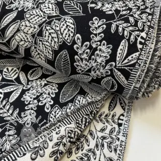 Tessuto decorativo jacquard Valerian allover noir