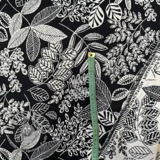 Tessuto decorativo jacquard Valerian allover noir