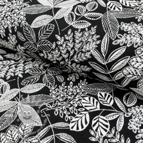 Tessuto decorativo jacquard Valerian allover noir