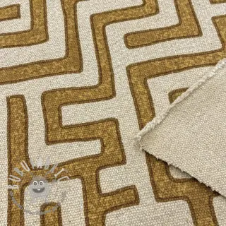 Tessuto decorativo RAFFIA ocre