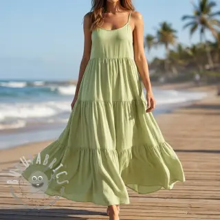 Viscosa con lino BUBBLY lime cream