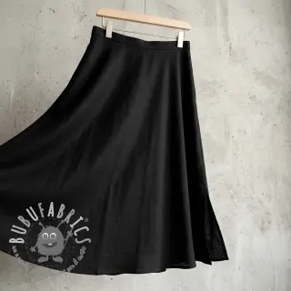 Viscosa con lino BUBBLY black