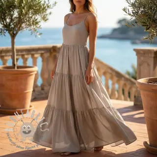 Viscosa con lino BUBBLY sand