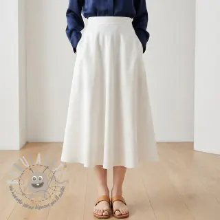 Viscosa con lino BUBBLY white