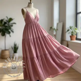 Viscosa con lino BUBBLY old pink