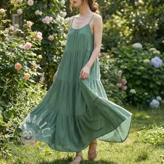 Viscosa con lino BUBBLY dak mint