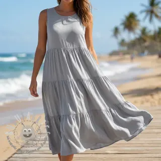 Viscosa con lino BUBBLY light grey