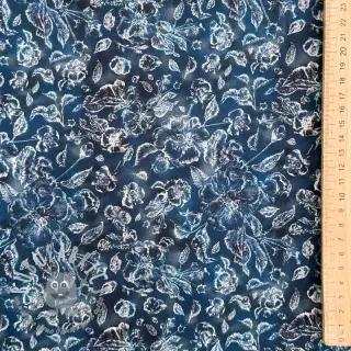 Viscosa RAYON POPLIN White flowers design C