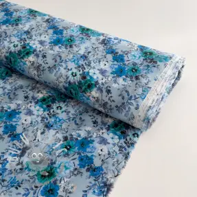 Viscosa RAYON POPLIN Flower sea design D