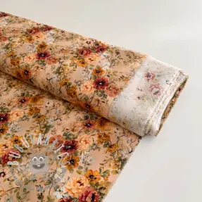 Viscosa RAYON POPLIN Flower sea design E
