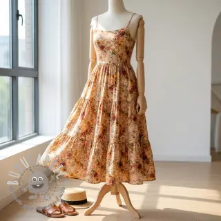 Viscosa RAYON POPLIN Flower sea design E