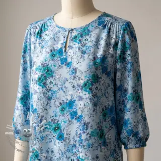 Viscosa RAYON POPLIN Flower sea design D