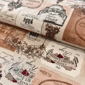 Tessuto decorativo premium Linenlook Wine label box